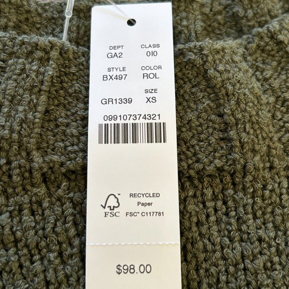 J. Crew Brand New Tags on Sweater in Khaki Green XS - Picture 2 of 5